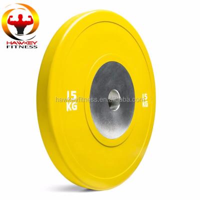 China Rubber Weightlifting Bumper Plate Competition Plate Crossfit Kg Bumper Plate for sale