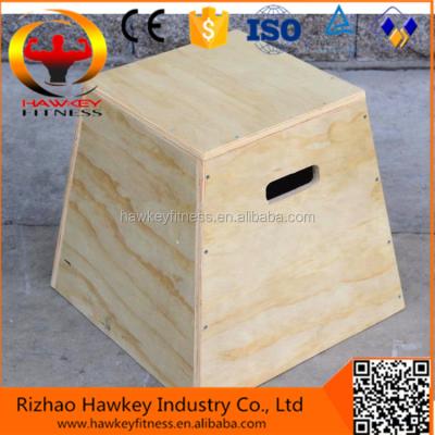 China Adjustable Wooden Crossfit Exercise Plyometric Box For Crossfit Jumping for sale