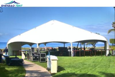 China Curved Large  Marquee Tent Aluminum Alloy White Pvc Cover No Pole Inside for sale