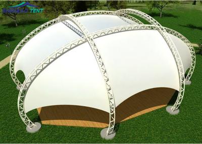 China Customized PVDF Commercial Tension Fabric Shade Structures Light Weight for sale