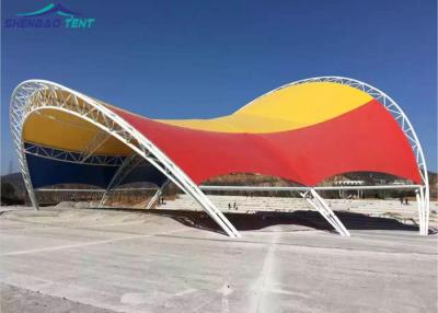 China Beautiful PVDF Tentioned Tensile Structure Buildings With Self Cleaning Ability for sale