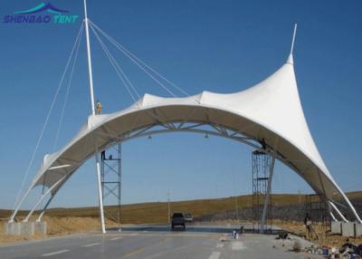 China White High Strength Fabric Structure Buildings For Toll Gate Self Cleaning for sale