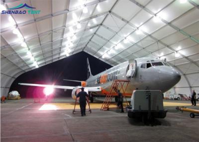 China 40x40m Aluminium-Struktur gebogenes Flugzeug-Hangar-Zelt wasserdichtes PVC zu verkaufen