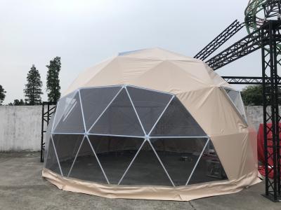 China UV Resistant Hotel Geodesic Event Domes Tent Yellow Color In The Desert for sale