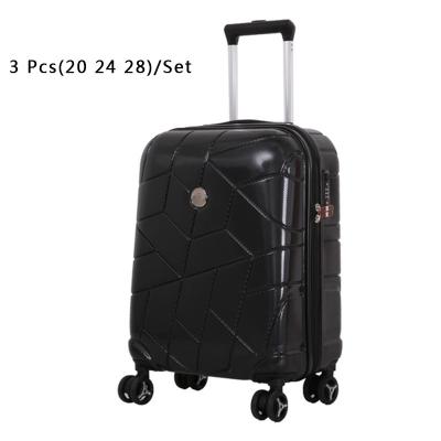 China 1.business style 2.durable style business 3pcs wholesale durable trolley bags black suitcases luggage sets for sale