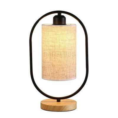 China Bedroom Chinese Style Table Lamp Bedroom Bedside Lights Tricolor Adjustable Desk Wooden Light Vintage Fabric Decor Lighting Fixture E27 for sale