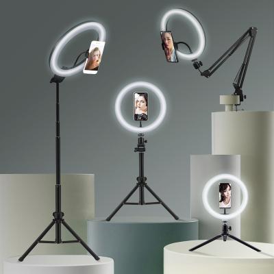 China Selfie Ring Light Photography Led Lamp Rim with Mobile Stand Tripod Ringlight Holder for Live Video Streaming 1 for sale