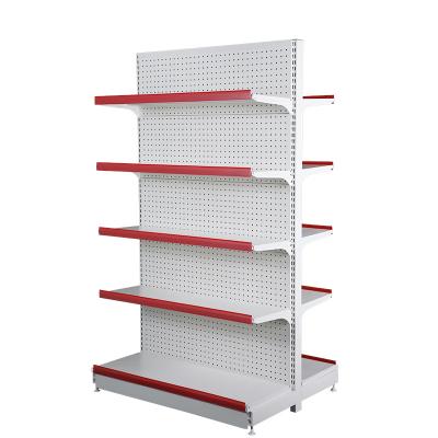 China Custom Steel Wall Unit OEM ODM Supermarket Dimensions Design Single Sided Supermarket Shelves for sale