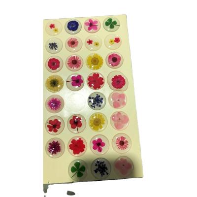 China New Trends Epoxy Resin Label Decorative Clear Self Adhesive Sticker Flower Epoxy Decal Sticker For Pot for sale