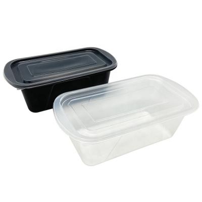 China 1000ml Takeaway Microwavable With Lid Disposable Plastic Food Container PP Lunch Box for sale