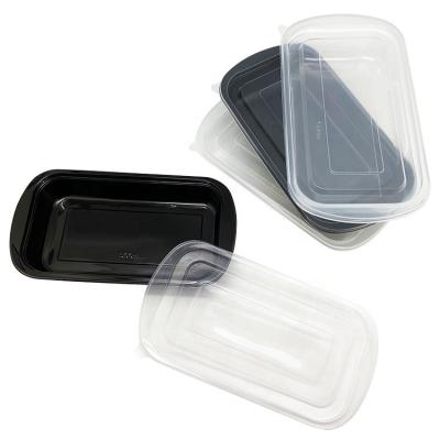 China 500ml pp Bento Food Storage Container Disposable Microwavable Plastic Takeaway Bowls for sale