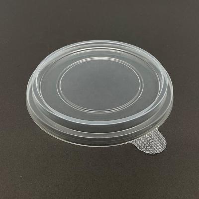 China Round Vintage Fast Food Caterer Packaging Disposable Lunch Box Plastic Salad Bowl Lid for sale