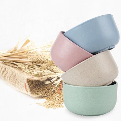 China Light Wheat Straw Mixing Bowl Disposable Biodegradable Tableware Noodle Salad for sale