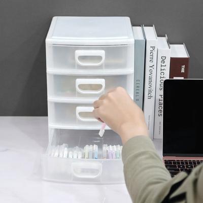 China CLASSIC Home Office Jewelry Makeup Storage Box 4 Layer Plastic Organizers Drawer Desktop for sale