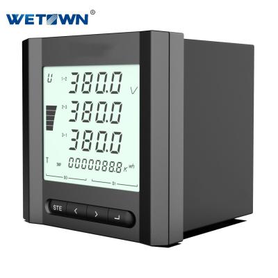 China Meter 16A-800A der Digital-Multifunktionsmeter-0,2 waagerecht ausgerichteter messendes Energie-0.05Hz Wechselstrom 400V IEC62052/IEC62053 zu verkaufen