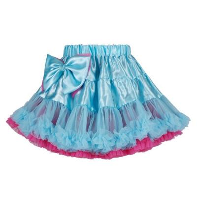 China Hot Selling Anti-Wrinkle Yarn Babies Soft Reversible Tutu Skirt Fluffy Princess Dance Party Ruffles Kids Bow Ballet Skirts for sale