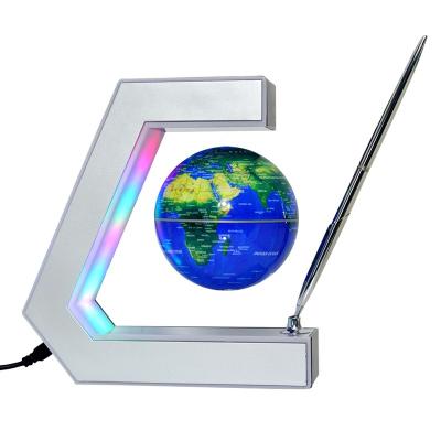 China Silver Plating Pen For Decoration 2022 New Design Magnetic Floating Globe With Plating Pen for sale