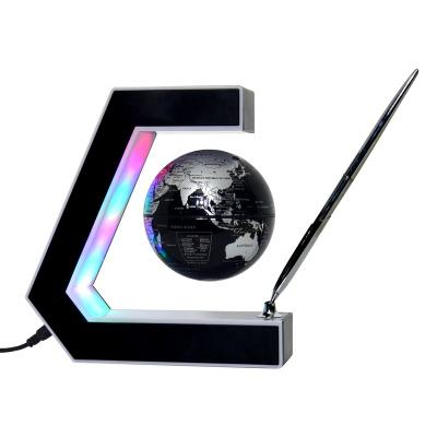 China Silver Plating Pen For Decoration 2022 Black Version Magnetic Floating Globe With Plating Pen for sale