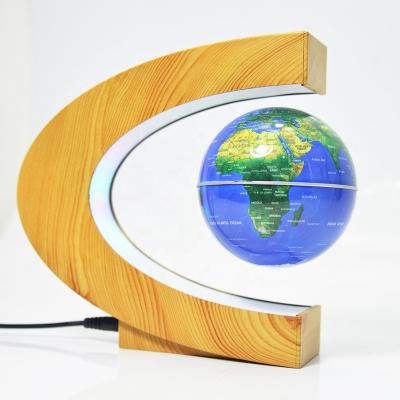 China Mordern Design C Wooden Shape Globe Magnetic Levitating Floating Globe for sale