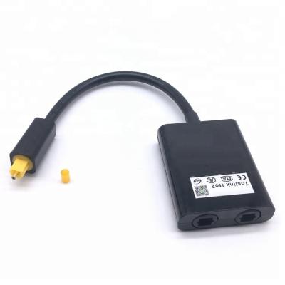 China DVD Players Digital Optical Audio Adapter Cable 1 In And 2 Out Toslink Splitter for sale