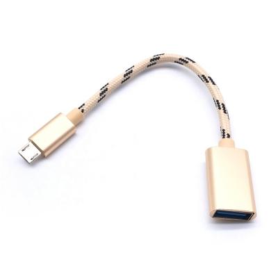 China MP3/MP4 Player Android Mobile Phone Extension Cord Supplement Converter Cables Micro USB3.0 Male-Female USB-A 3.0 Micro-USB To USB Host OTG Cable for sale