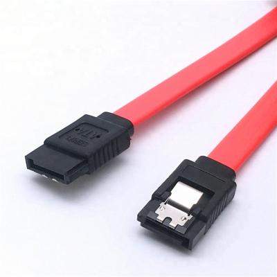 China COMPUTER SATA 2 3 Data Cable With Locking Latch Clip HDD Straight Double Female To 6Gbps Female 50cm Red for sale