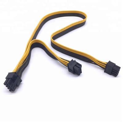 China COMPUTER Video Graphics Card Power Cable 18AWG 8 Pin Female To Dual 8pin 2 x (6+2) Male PCI-E Y-Adapter for sale