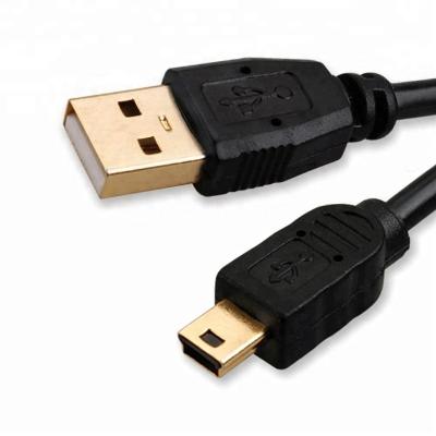 China Camera Mobile Phones, MP3 Players, Digital Cameras Charger Data Attach USB A Male to Mini 5P Connector Cable for sale