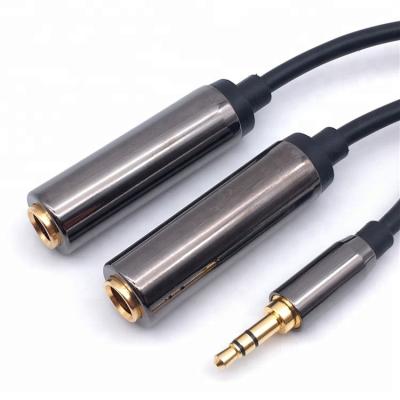 China Multimedia Audio Cable 3.5mm Male To 6.35mm Female Stereo Jack Splitter for sale