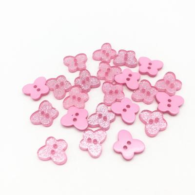 China 100pcs/bag 13x11mm Washable Glitter Butterfly Buttons Embellishments Glitter Resin Wedding Sewing Accessories Scrapbook Crafts Cardmaking for sale