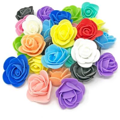 China Eco-firendly 50pcs/bag 30mm Foam Rose Flower Roses Craft Artifical Decorative Scrapbooking Wedding Bouquet Decorations for sale