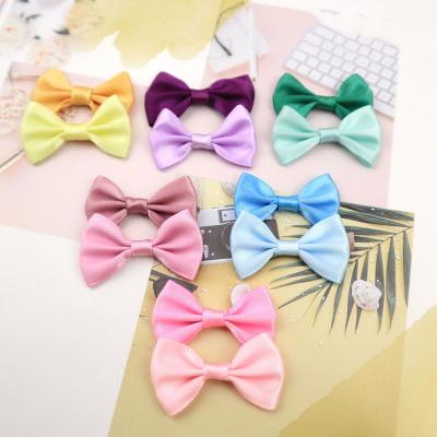 China 100pcs/bag 35x22mm Satin Ribbon Bows Ties Embellishments DIY Scrapbook Opens Jewelry Making Wedding Cardmaking Hair Accessories for sale