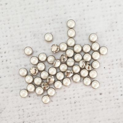 China 50pcs/bag 4mm/5mm Round Tiny Washable Fancy Buttons Pearl Shiny Coat Boots Baby Sewing Doll Clothes Accessories for sale