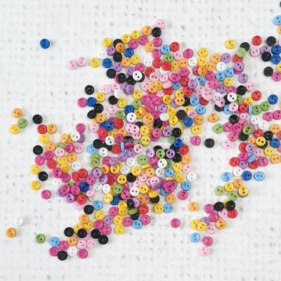 China 10000Pcs/bag 3mm Washable Round Plastics Mini Tiny Buttons Sewing Accessories Multi Colored Doll Clothes Embellishments Scrapbooking for sale