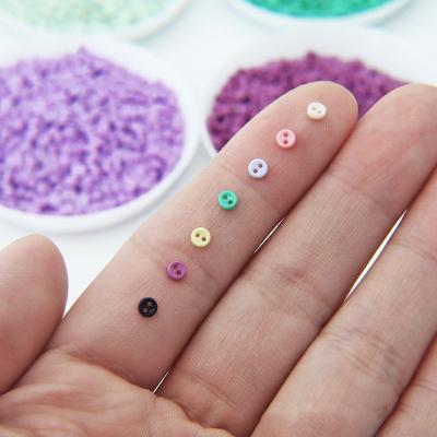 China 5000pcs/bag Washable 3mm Mini Plastic Round Circle Buttons 2 Holes for Sewing Crafts Doll Dressing DIY Accessories for sale