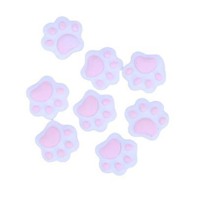 China Europe 20pcs/bag 20mm Pink Resin Feel Bear Cat Claw Flatbacks Soft Cabochon DIY Decorations Crafts Embellishments Scrapbook Cardmaking for sale