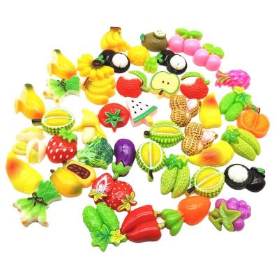 China Cute Mixed Decoration 20-25mm Cherry Fruits Jewelry Crafts Flatback Resin Cabochons Europe Strawberry DIY Scrapbooking 20pcs Kawaii for sale