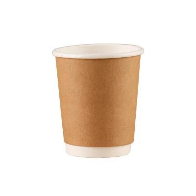 China Papel de embalagem dobro do copo da parede para o café quente com a personalização plástica da tampa que imprime o LOGOTIPO personalizado ouro do ofício de 8oz 12oz 16oz à venda