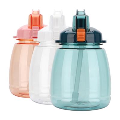 China tea Vacuum Tumbler Mug 1300ml Oversize Kids BPA Free Plastic Water Bottle Sport Outdoor Pot With Straw Lid for sale