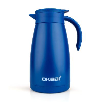 China 1000 ml 1500 ml de acero inoxidable vacío aislado cafetera con mango en venta