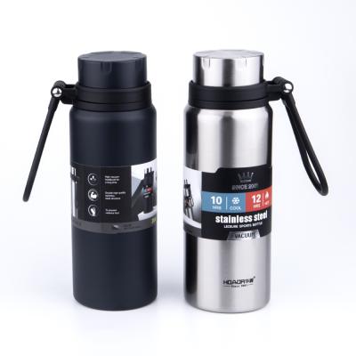 China 2020 New Design Wide Mouth Portable Sports Drinking Metal Water Bottle, Double wall Stainless Steel Insulated Hydro Vacuum Flask for sale