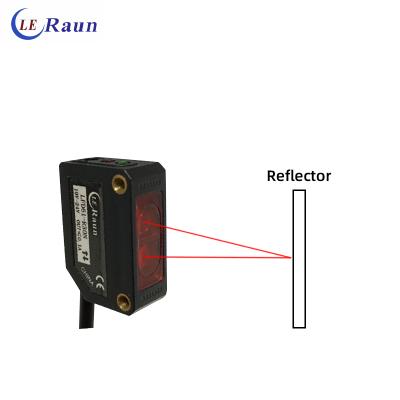 China PhotoelectricSensor Leraun Square Sensor Photoelectric Switch With Sensing Distance 100mm-5m Through Beam Diffuse Reflection Photoelectric Sensor for sale