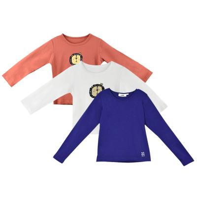 China Boutique Custom Breathable Clothing Kids Wholesale Boys Girls Long Sleeve T-Shirts Plain for sale