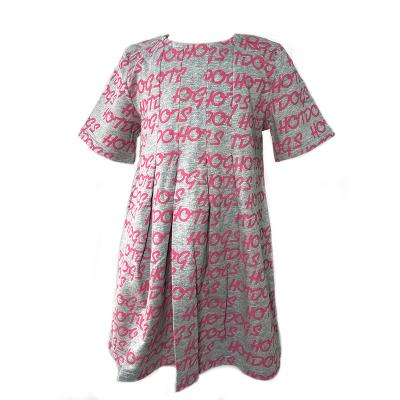 China 2021 New Arrival Short Sleeve Breathable Pleated A Line Summer Girl Toddler Dress for sale