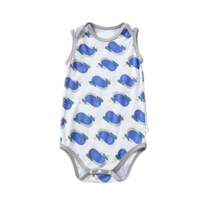 China Comfortable Breathable Newborn Sleeveless Bamboo Romper Baby Clothes Summer Infant One-Piece Overalls for sale