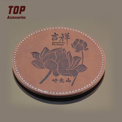 China Creative Coasters Factory Price Customized Promotional Creative PU Coasters Gift Place Mats for sale