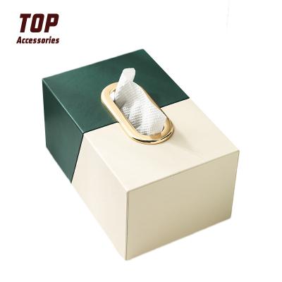 China Minimalist Competitive Leather Box Car Home Living Room Tissue Box Nordic INS Tissue Boxes for sale