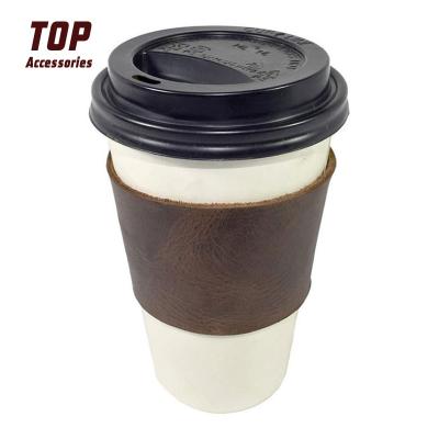 China Minimalist Competitive Customized Leather Coffee Mug Hot Drinks Sleeves Insulated for sale