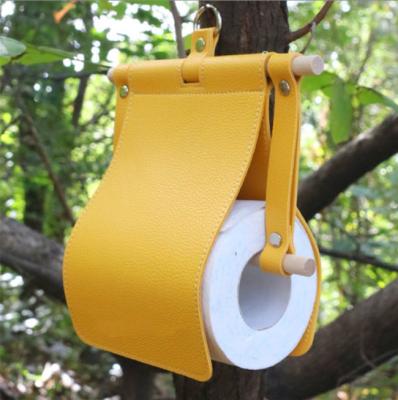 China Sustainable Most Popular Leather Cloth Boxes Outdoor Portable Camping Roll Cloth Boxes for sale