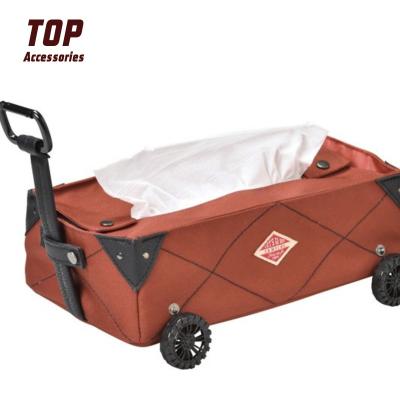 China Sustainable Outdoor Portable Wheel Cloth Bags Car Storage Camping Seasoning Bags Waterproof Cloth Boxes for sale